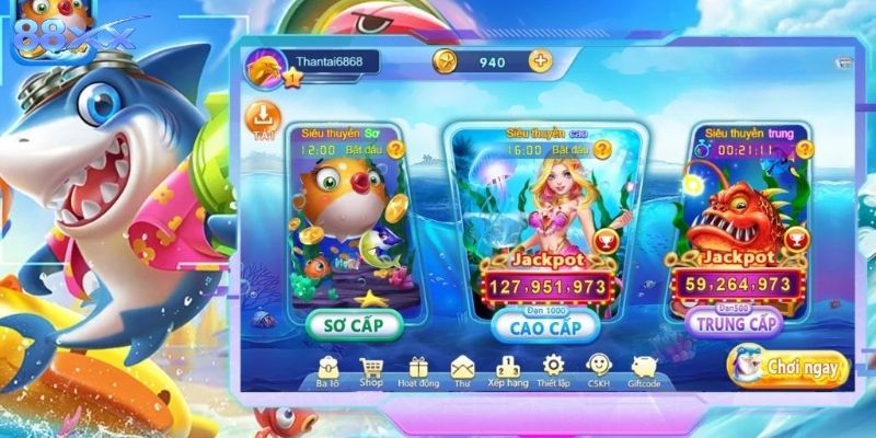 Không gian giải trí sống động, nhiều phòng chơi đa dạng cho game thủ